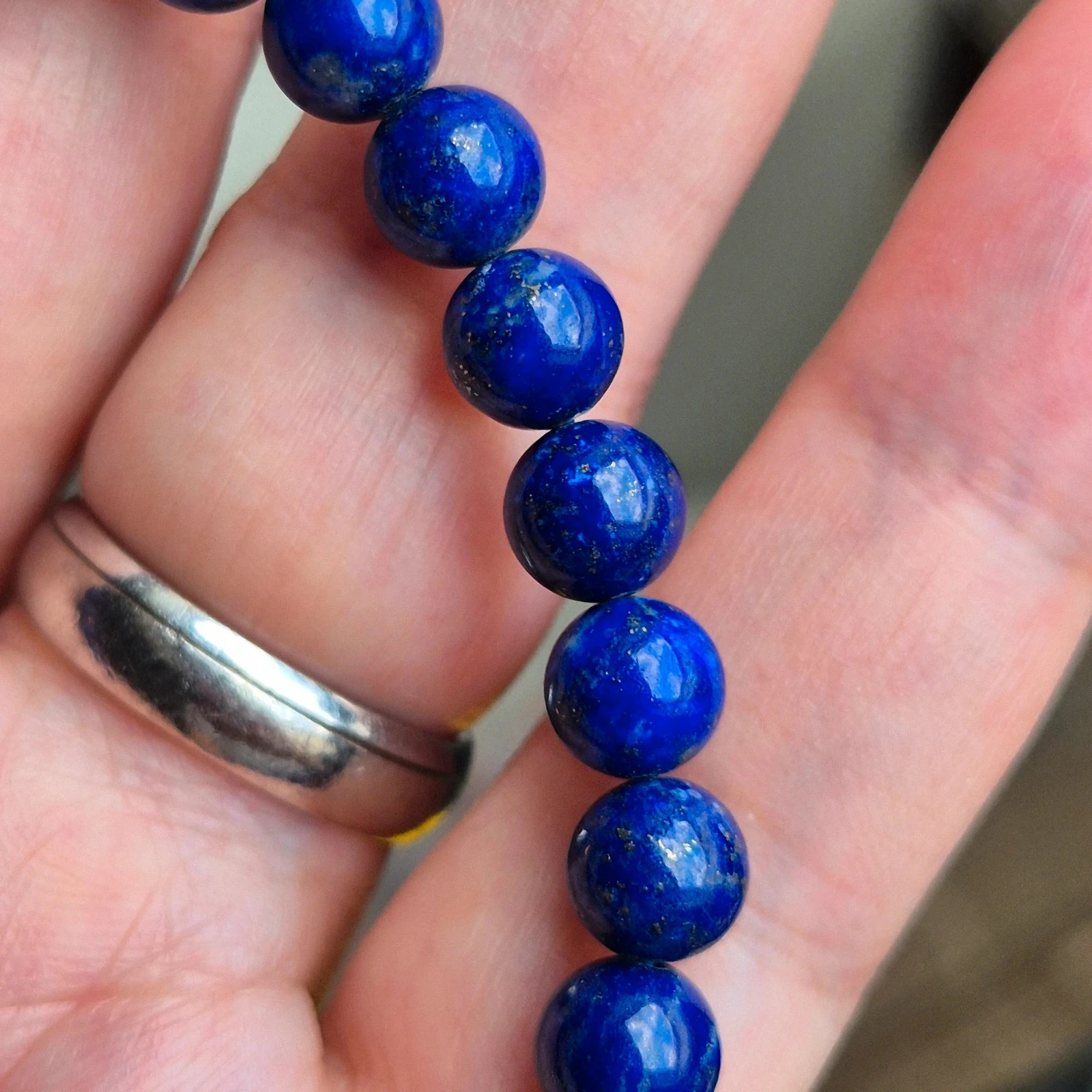 Natual Lapis Lazuli beaded bracelet – photo 4